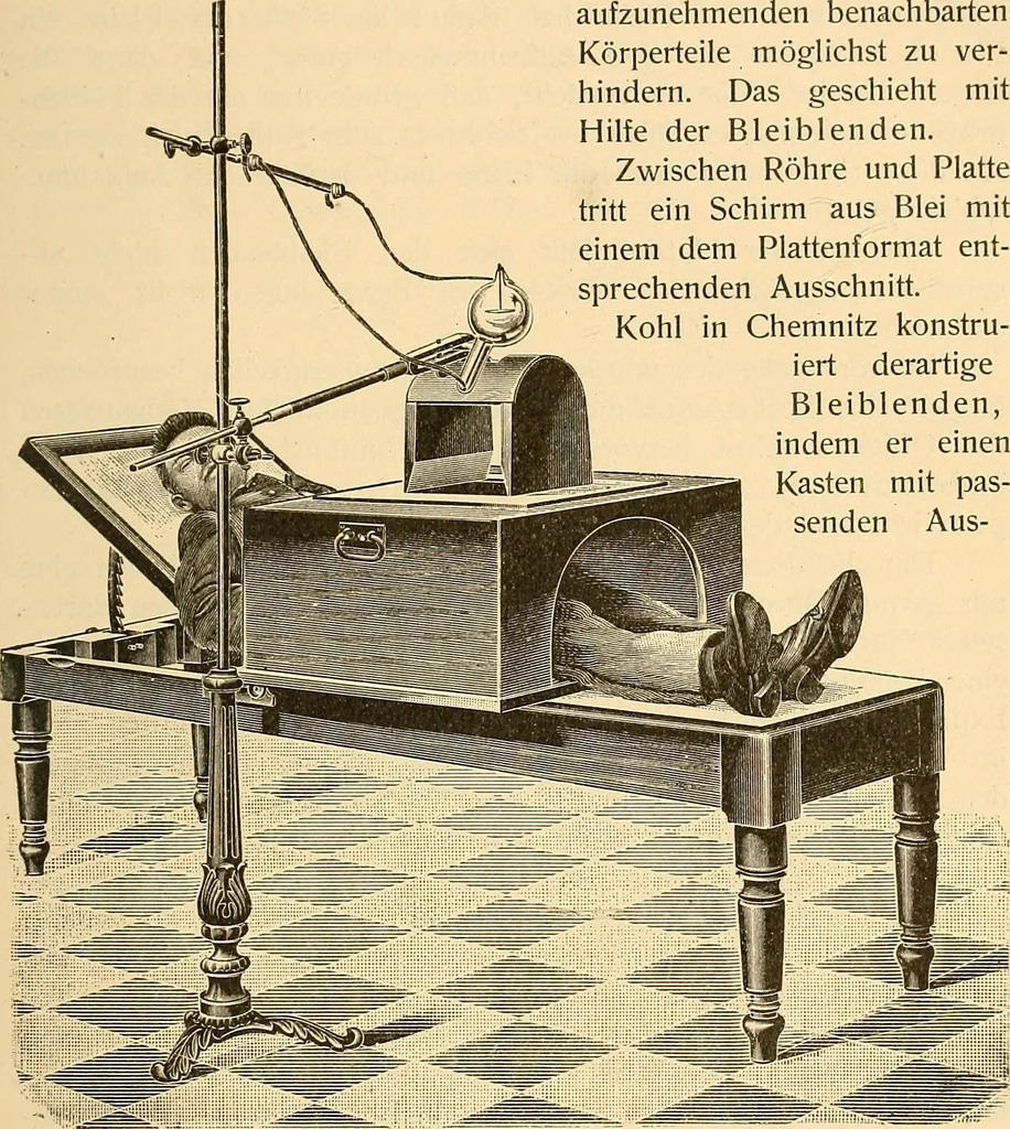 An illustration from Die Einrichtungen zur Erzeugung der Roentgenstrahlen, 1903, leaf 200
