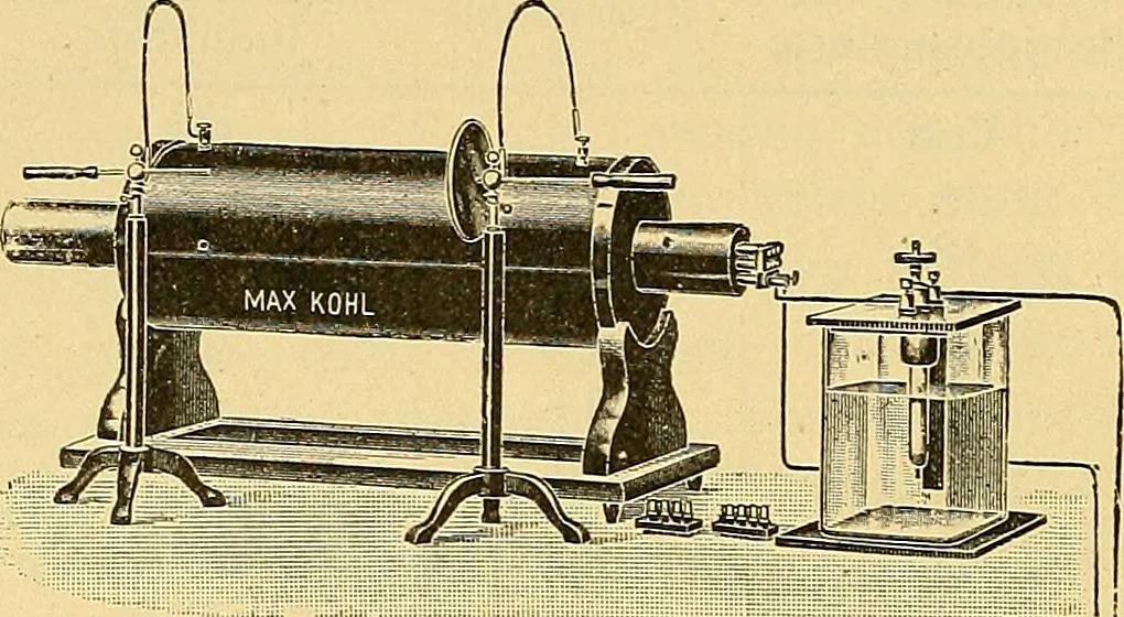 An illustration from Die Einrichtungen zur Erzeugung der Roentgenstrahlen, 1903, leaf 65