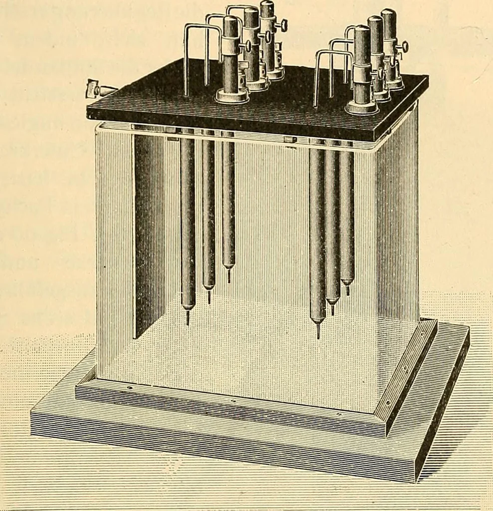 An illustration from Die Einrichtungen zur Erzeugung der Roentgenstrahlen, 1903, leaf 98