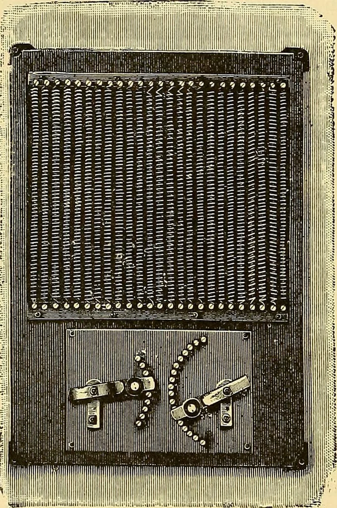 An illustration from Die Einrichtungen zur Erzeugung der Roentgenstrahlen und ihr Gebrauch : gemeinfasslich dargestellt insbesondere auch für Ärzte und Kliniken, 1899, leaf 108