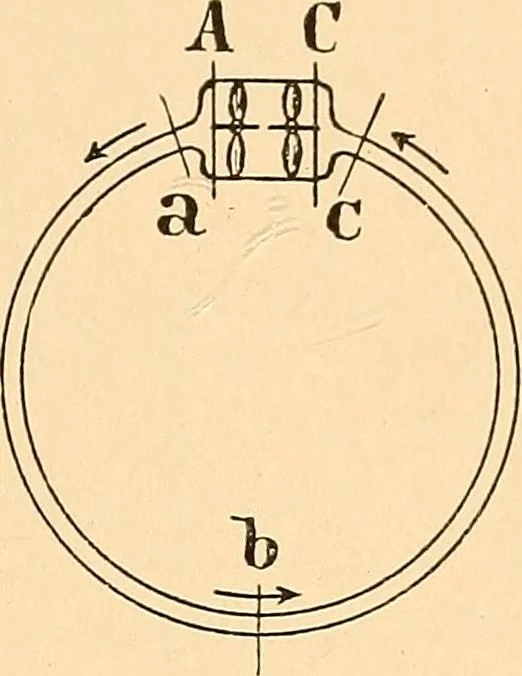 An illustration from Die Einrichtungen zur Erzeugung der Roentgenstrahlen und ihr Gebrauch : gemeinfasslich dargestellt insbesondere auch für Ärzte und Kliniken, 1899, leaf 17