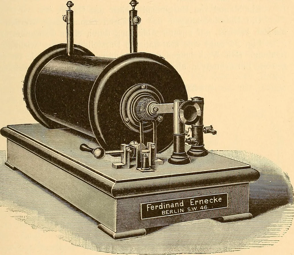 An illustration from Die Einrichtungen zur Erzeugung der Roentgenstrahlen und ihr Gebrauch : gemeinfasslich dargestellt insbesondere auch für Ärzte und Kliniken, 1899, leaf 43