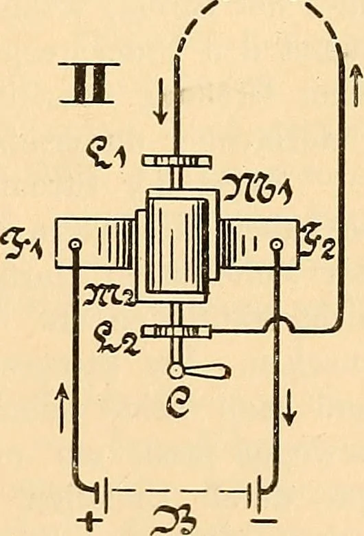 An illustration from Die Einrichtungen zur Erzeugung der Roentgenstrahlen und ihr Gebrauch : gemeinfasslich dargestellt insbesondere auch für Ärzte und Kliniken, 1899, leaf 45
