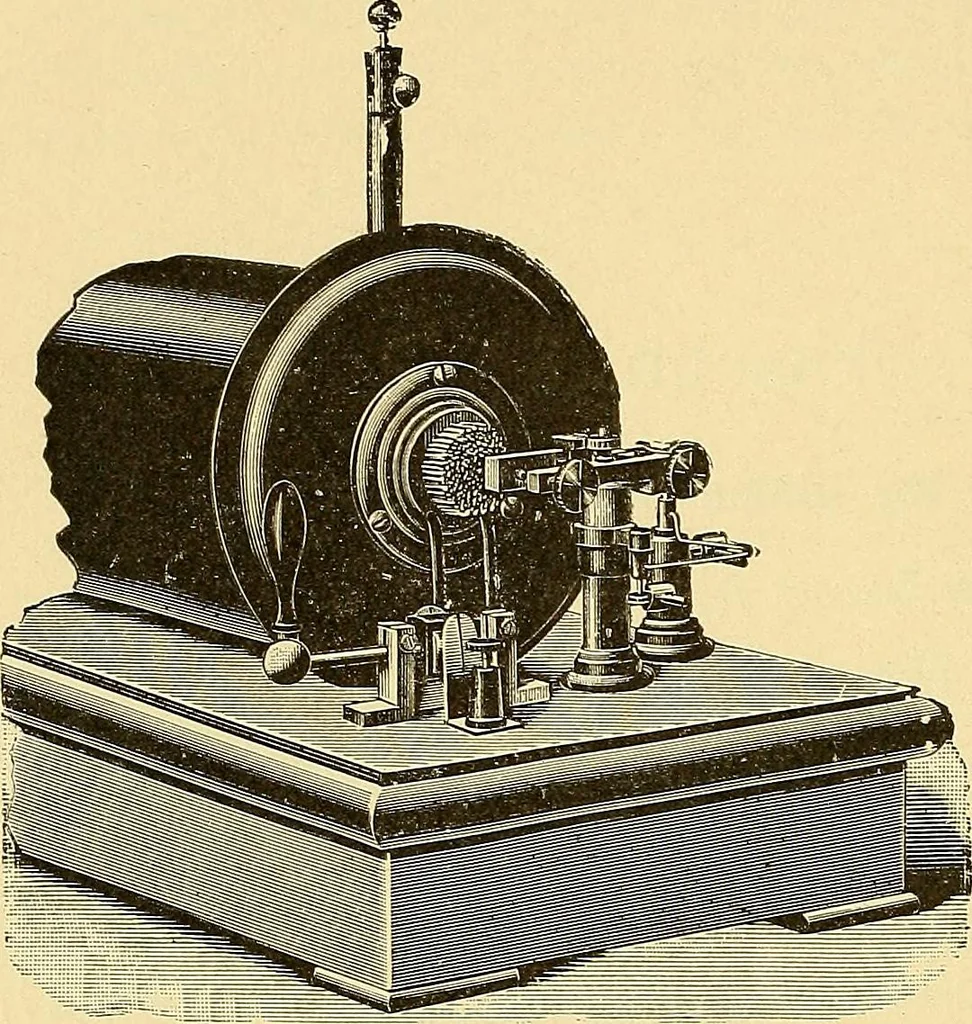 An illustration from Die Einrichtungen zur Erzeugung der Roentgenstrahlen und ihr Gebrauch : gemeinfasslich dargestellt insbesondere auch für Ärzte und Kliniken, 1899, leaf 54