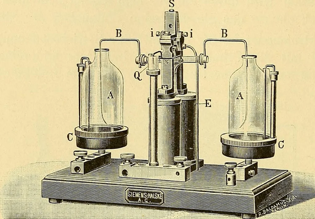 An illustration from Die Einrichtungen zur Erzeugung der Roentgenstrahlen und ihr Gebrauch : gemeinfasslich dargestellt insbesondere auch für Ärzte und Kliniken, 1899, leaf 62