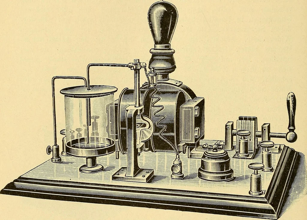 An illustration from Die Einrichtungen zur Erzeugung der Roentgenstrahlen und ihr Gebrauch : gemeinfasslich dargestellt insbesondere auch für Ärzte und Kliniken, 1899, leaf 64