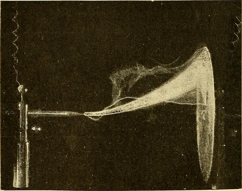 An illustration from Die Einrichtungen zur Erzeugung der Roentgenstrahlen und ihr Gebrauch : gemeinfasslich dargestellt insbesondere auch für Ärzte und Kliniken, 1899, leaf 76