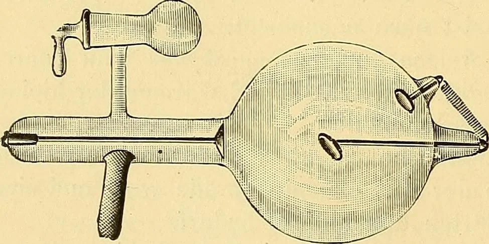 An illustration from Die Einrichtungen zur Erzeugung der Roentgenstrahlen und ihr Gebrauch : gemeinfasslich dargestellt insbesondere auch für Ärzte und Kliniken, 1899, leaf 96