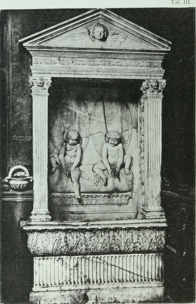 An illustration from Die entwickelung des putto in der plastik der frührenaissance, 1898, leaf 75