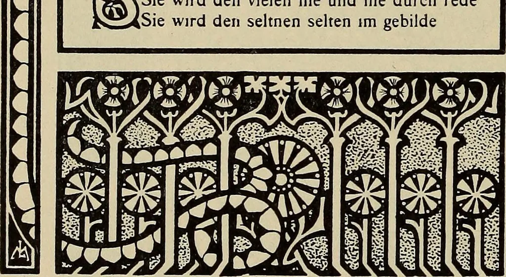 An illustration from Die entwicklung der modernen buchkunst in Deutschland;, 1901, leaf 124