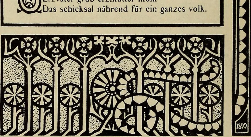 An illustration from Die entwicklung der modernen buchkunst in Deutschland;, 1901, leaf 124