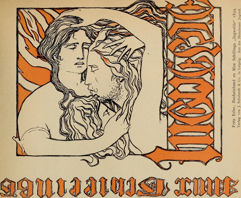 An illustration from Die entwicklung der modernen buchkunst in Deutschland;, 1901, leaf 205