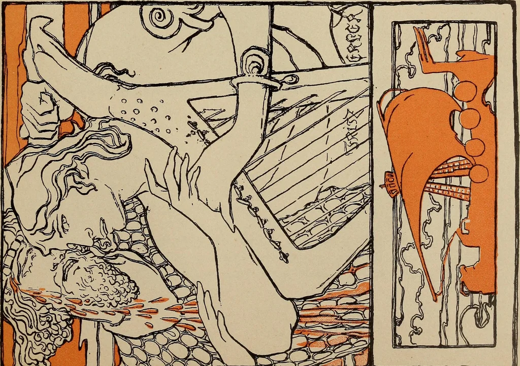 An illustration from Die entwicklung der modernen buchkunst in Deutschland;, 1901, leaf 205