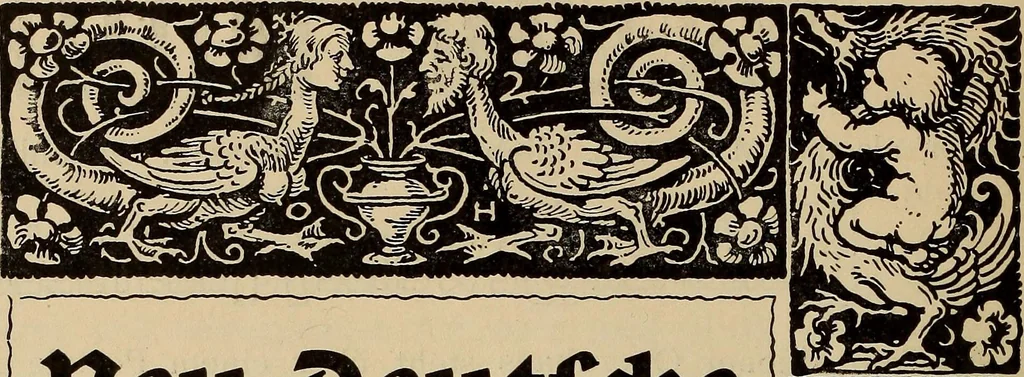 An illustration from Die entwicklung der modernen buchkunst in Deutschland;, 1901, leaf 218