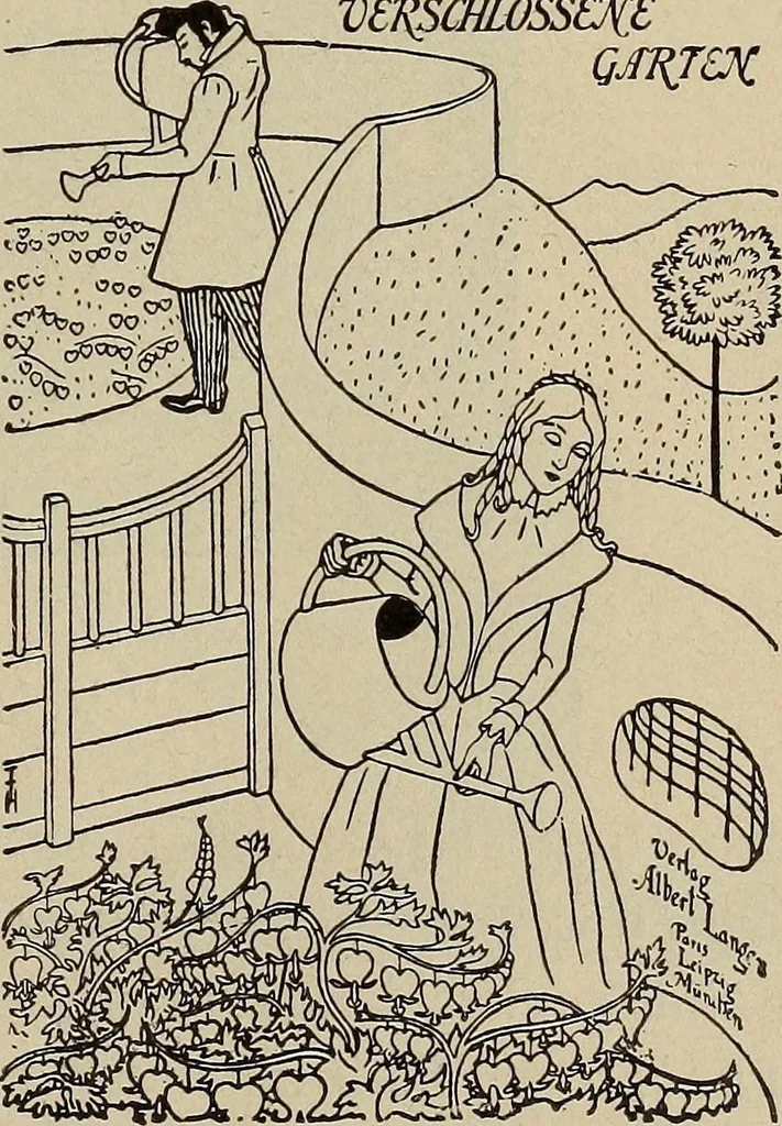 An illustration from Die entwicklung der modernen buchkunst in Deutschland;, 1901, leaf 61