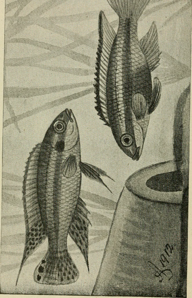 An illustration from Die exotischen zierfische in wort und bild, 1914, leaf 115