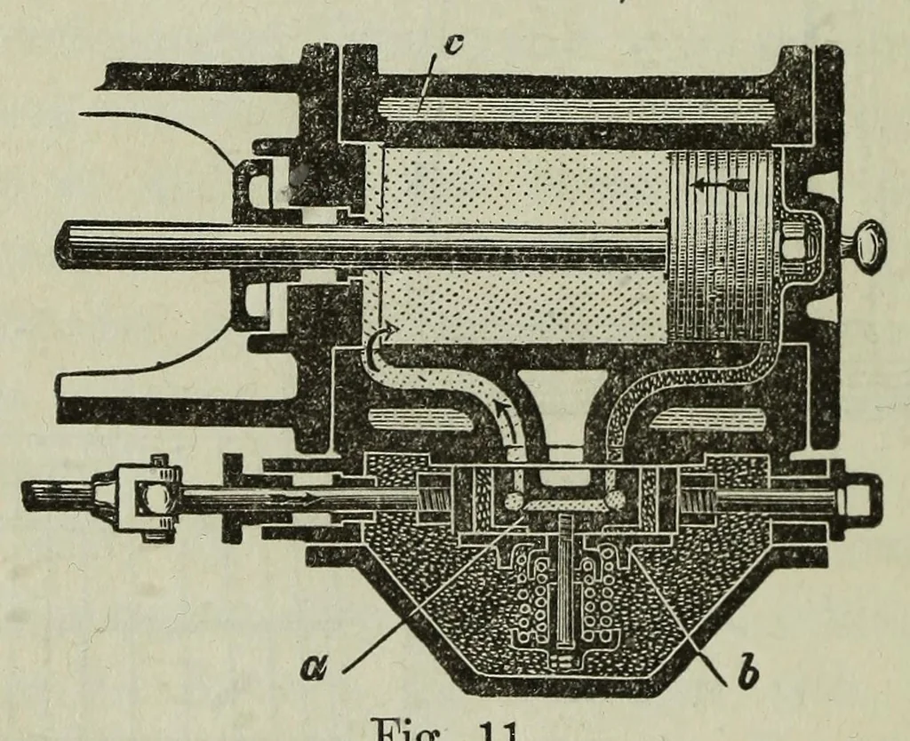 An illustration from Die Fabrikation der Theerfarbstoffe und ihrer Rohmaterialien, 1889, leaf 124