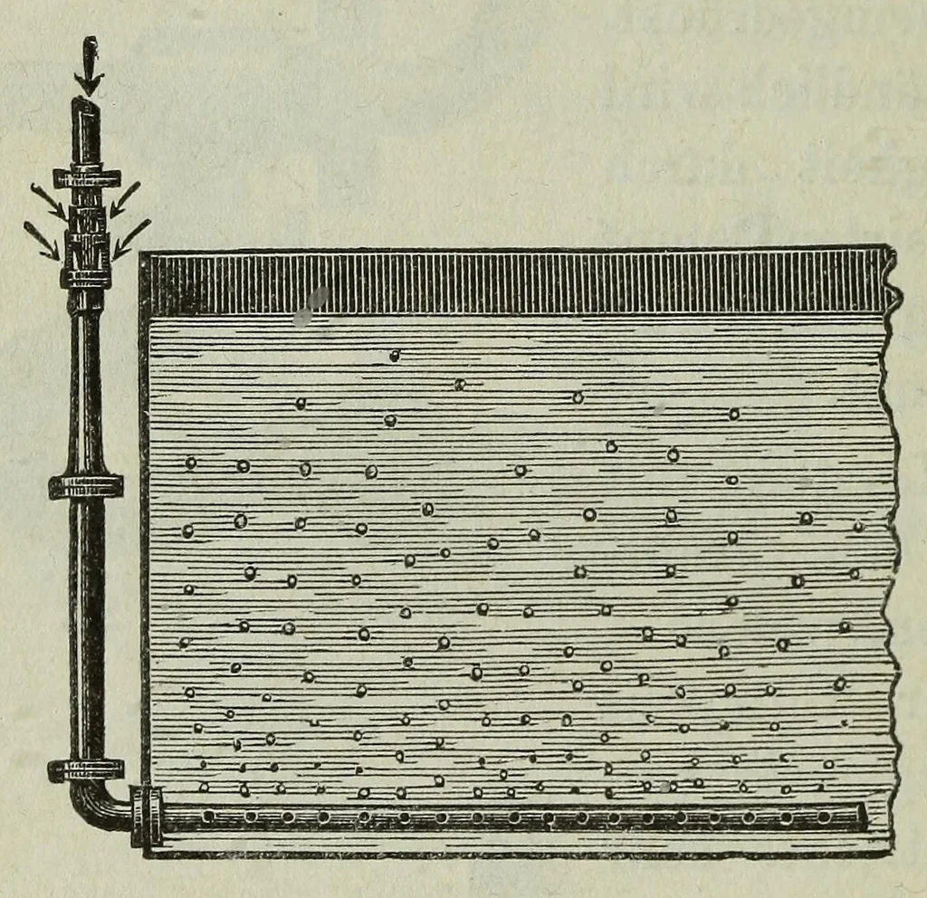 An illustration from Die Fabrikation der Theerfarbstoffe und ihrer Rohmaterialien, 1889, leaf 130