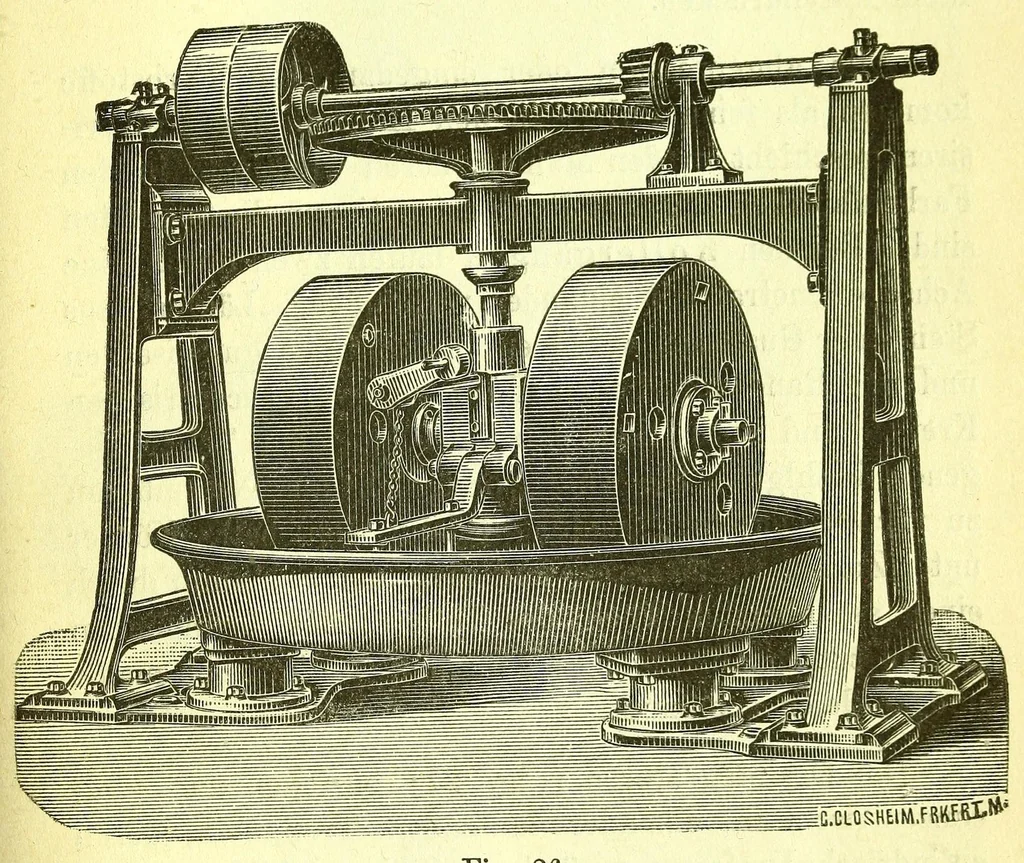 An illustration from Die Fabrikation der Theerfarbstoffe und ihrer Rohmaterialien, 1889, leaf 141