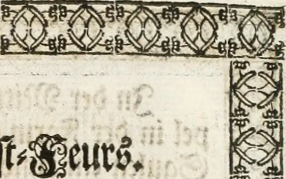 An illustration from Die Fackel des Prometheus : künstliches Lust-Feuer, als beede kayserliche Mayestätten Leopold und Eleonora Magdalena Theresia, nach dero zu Passau gehaltenem hochzeitlichen Beylager zu Wienn eingezogen, vor dem Burg-Thor gehalten, 1677, leaf 12