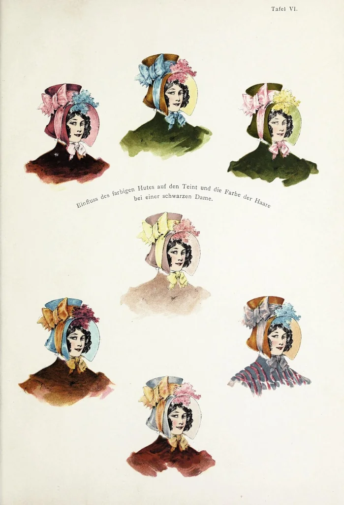 An illustration from Die Farbenharmonie in der Damen-Toilette, 1897, leaf 91