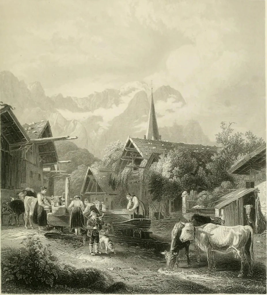 An illustration from Die Gallerien von München : eine Stahlstichsammlung der vorsüglichsten Gemälde der Königl. Pinakothek, der Herzogl. Leuchtenberg'schen und Schleissheimer Gallerien, 1856, leaf 111