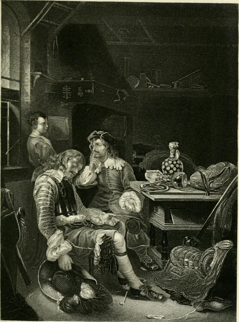 An illustration from Die Gallerien von München : eine Stahlstichsammlung der vorsüglichsten Gemälde der Königl. Pinakothek, der Herzogl. Leuchtenberg'schen und Schleissheimer Gallerien, 1856, leaf 129