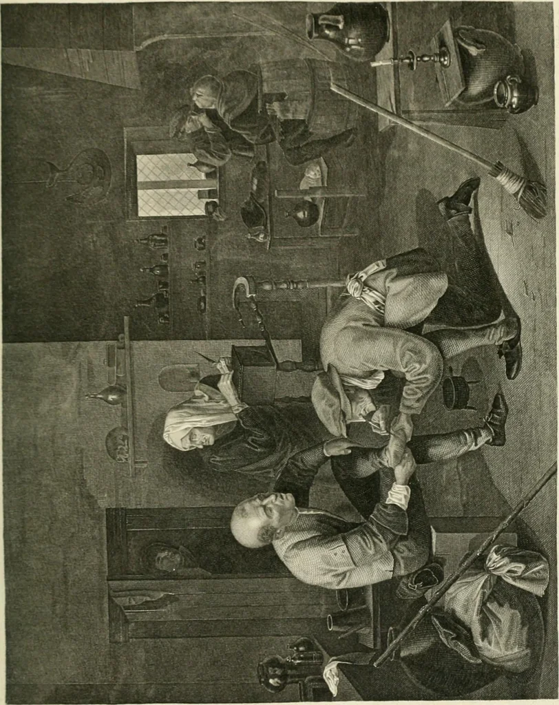 An illustration from Die Gallerien von München : eine Stahlstichsammlung der vorsüglichsten Gemälde der Königl. Pinakothek, der Herzogl. Leuchtenberg'schen und Schleissheimer Gallerien, 1856, leaf 167