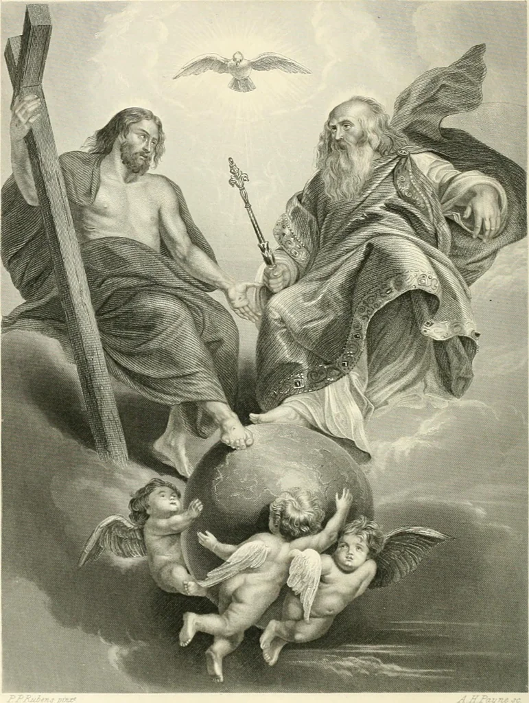 An illustration from Die Gallerien von München : eine Stahlstichsammlung der vorsüglichsten Gemälde der Königl. Pinakothek, der Herzogl. Leuchtenberg'schen und Schleissheimer Gallerien, 1856, leaf 206