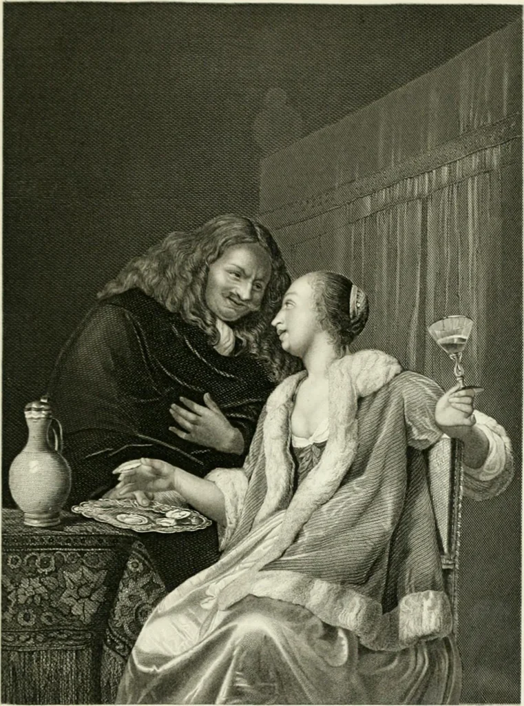 An illustration from Die Gallerien von München : eine Stahlstichsammlung der vorsüglichsten Gemälde der Königl. Pinakothek, der Herzogl. Leuchtenberg'schen und Schleissheimer Gallerien, 1856, leaf 219