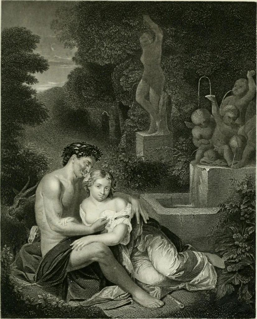 An illustration from Die Gallerien von München : eine Stahlstichsammlung der vorsüglichsten Gemälde der Königl. Pinakothek, der Herzogl. Leuchtenberg'schen und Schleissheimer Gallerien, 1856, leaf 251