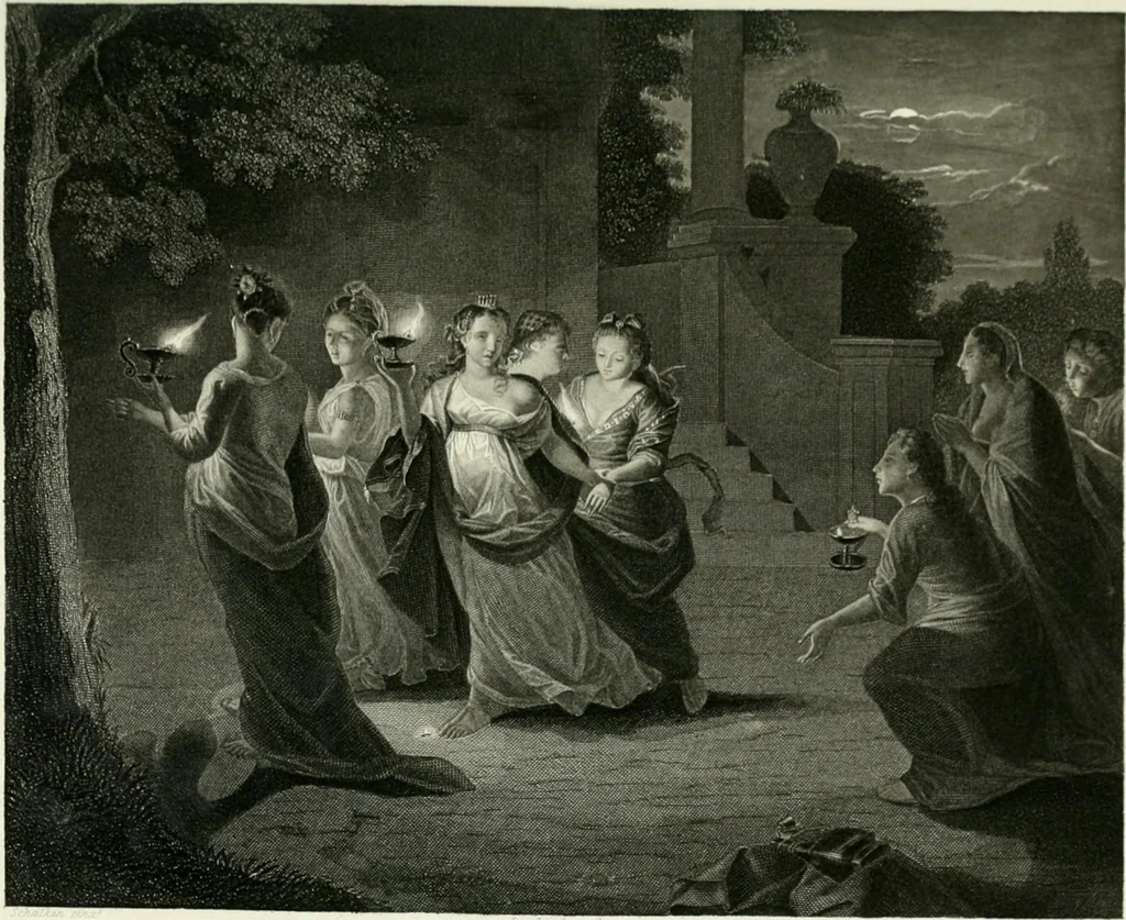 An illustration from Die Gallerien von München : eine Stahlstichsammlung der vorsüglichsten Gemälde der Königl. Pinakothek, der Herzogl. Leuchtenberg'schen und Schleissheimer Gallerien, 1856, leaf 281
