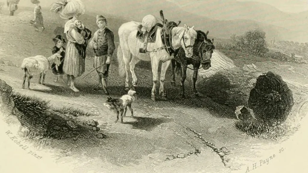 An illustration from Die Gallerien von München : eine Stahlstichsammlung der vorsüglichsten Gemälde der Königl. Pinakothek, der Herzogl. Leuchtenberg'schen und Schleissheimer Gallerien, 1856, leaf 303
