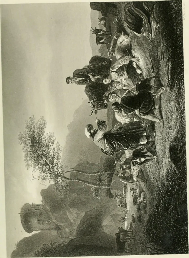 An illustration from Die Gallerien von München : eine Stahlstichsammlung der vorsüglichsten Gemälde der Königl. Pinakothek, der Herzogl. Leuchtenberg'schen und Schleissheimer Gallerien, 1856, leaf 313