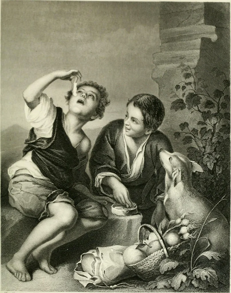 An illustration from Die Gallerien von München : eine Stahlstichsammlung der vorsüglichsten Gemälde der Königl. Pinakothek, der Herzogl. Leuchtenberg'schen und Schleissheimer Gallerien, 1856, leaf 367