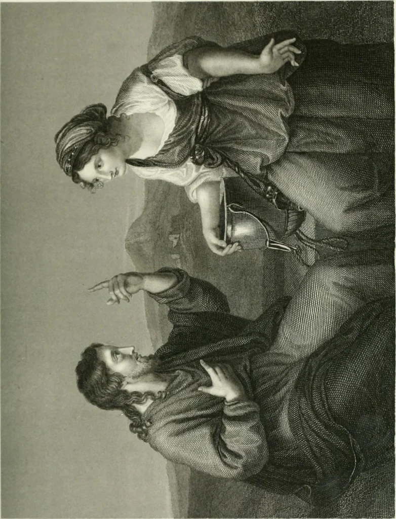 An illustration from Die Gallerien von München : eine Stahlstichsammlung der vorsüglichsten Gemälde der Königl. Pinakothek, der Herzogl. Leuchtenberg'schen und Schleissheimer Gallerien, 1856, leaf 415