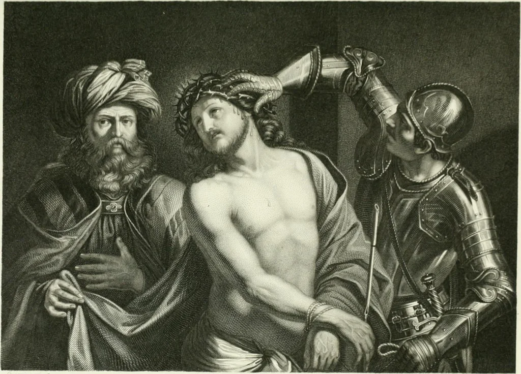 An illustration from Die Gallerien von München : eine Stahlstichsammlung der vorsüglichsten Gemälde der Königl. Pinakothek, der Herzogl. Leuchtenberg'schen und Schleissheimer Gallerien, 1856, leaf 449