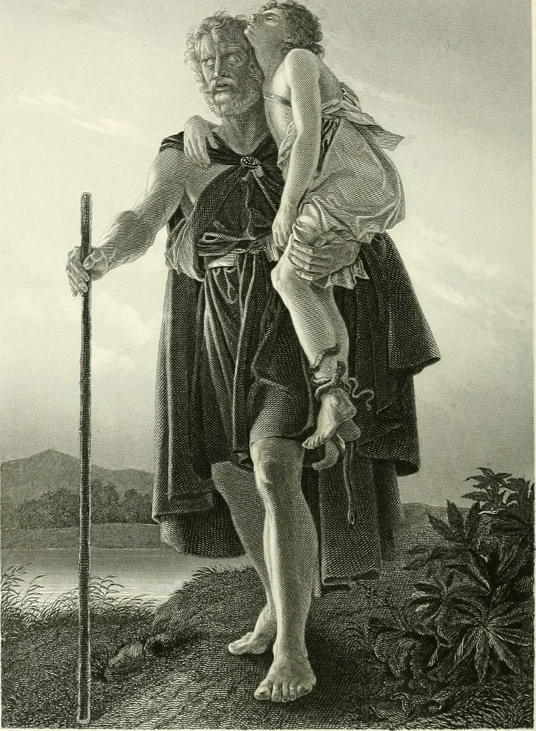 An illustration from Die Gallerien von München : eine Stahlstichsammlung der vorsüglichsten Gemälde der Königl. Pinakothek, der Herzogl. Leuchtenberg'schen und Schleissheimer Gallerien, 1856, leaf 466