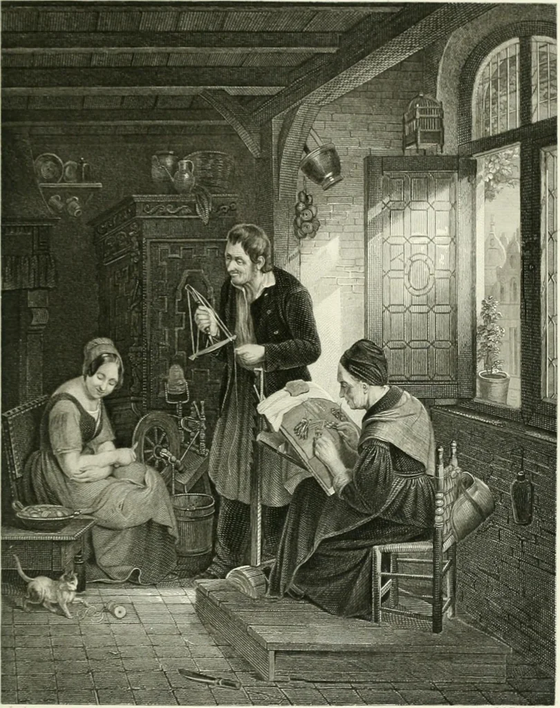 An illustration from Die Gallerien von München : eine Stahlstichsammlung der vorsüglichsten Gemälde der Königl. Pinakothek, der Herzogl. Leuchtenberg'schen und Schleissheimer Gallerien, 1856, leaf 529