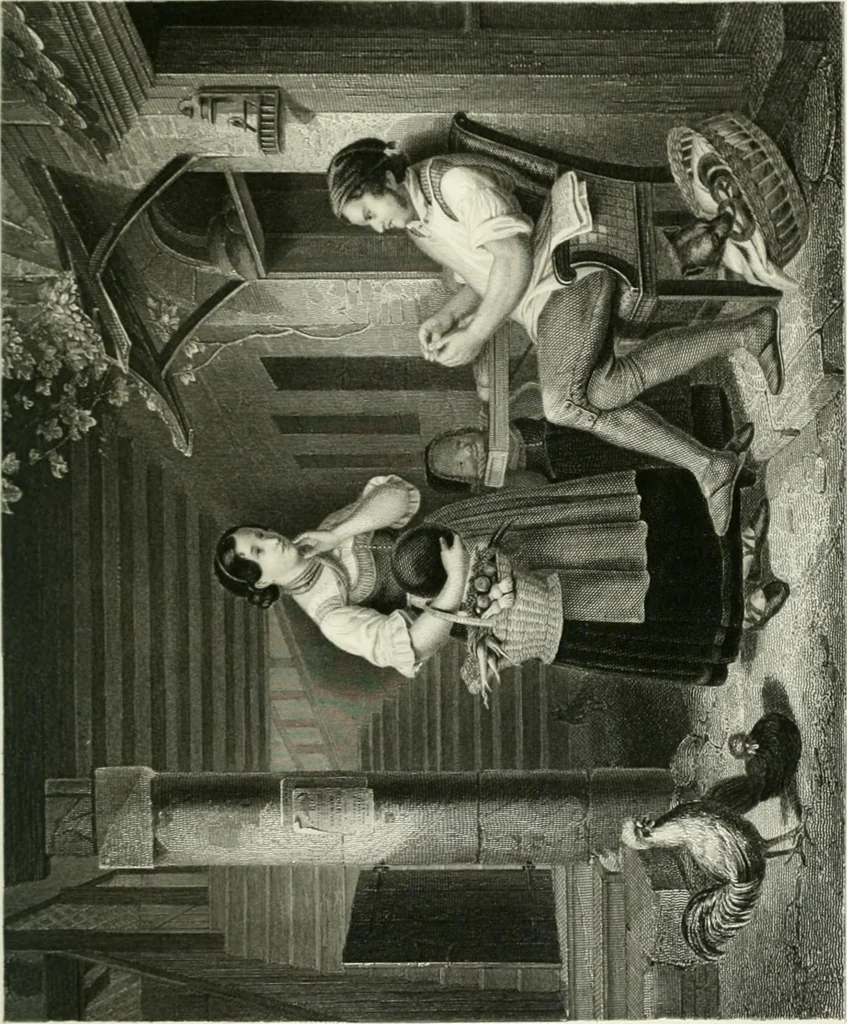 An illustration from Die Gallerien von München : eine Stahlstichsammlung der vorsüglichsten Gemälde der Königl. Pinakothek, der Herzogl. Leuchtenberg'schen und Schleissheimer Gallerien, 1856, leaf 535