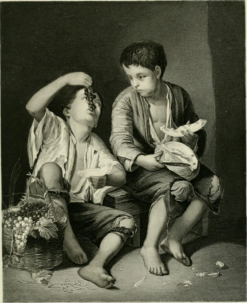 An illustration from Die Gallerien von München : eine Stahlstichsammlung der vorsüglichsten Gemälde der Königl. Pinakothek, der Herzogl. Leuchtenberg'schen und Schleissheimer Gallerien, 1856, leaf 59