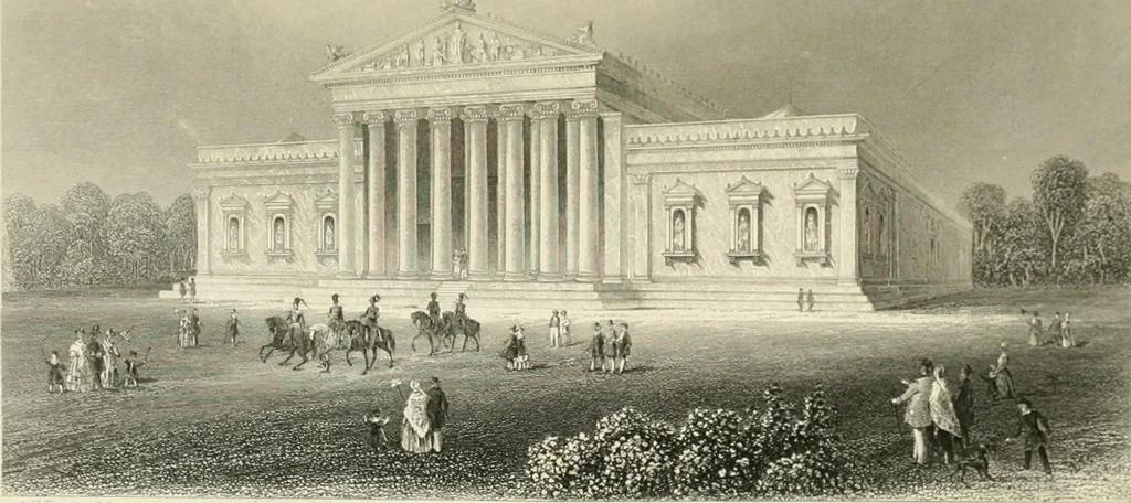An illustration from Die Gallerien von München : eine Stahlstichsammlung der vorsüglichsten Gemälde der Königl. Pinakothek, der Herzogl. Leuchtenberg'schen und Schleissheimer Gallerien, 1856, leaf 593