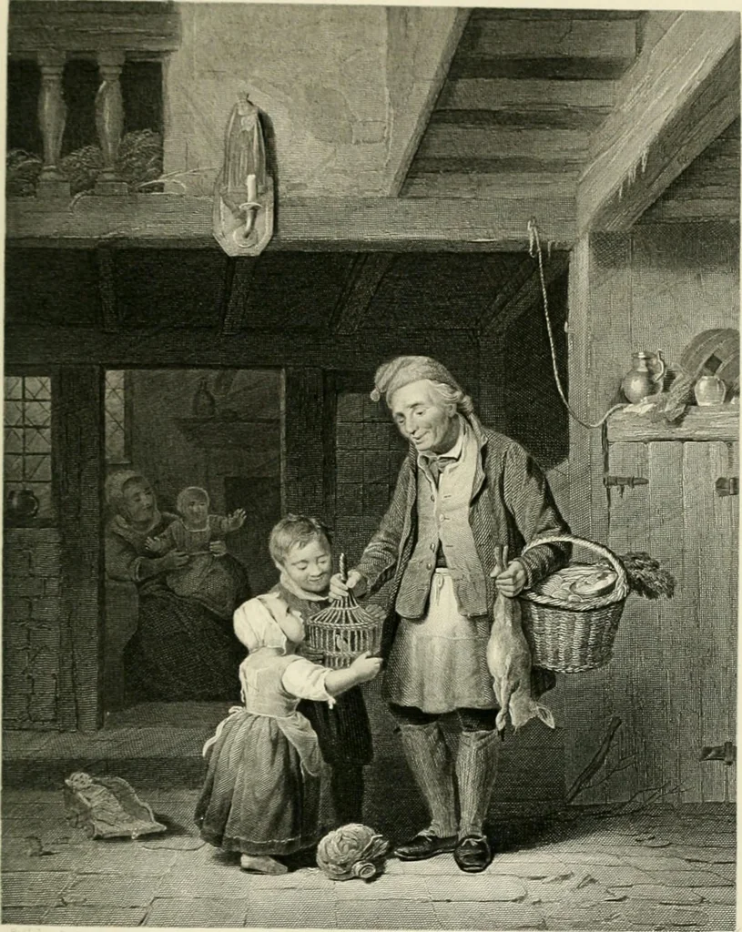 An illustration from Die Gallerien von München : eine Stahlstichsammlung der vorsüglichsten Gemälde der Königl. Pinakothek, der Herzogl. Leuchtenberg'schen und Schleissheimer Gallerien, 1856, leaf 63