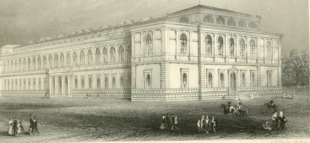 An illustration from Die Gallerien von München : eine Stahlstichsammlung der vorsüglichsten Gemälde der Königl. Pinakothek, der Herzogl. Leuchtenberg'schen und Schleissheimer Gallerien, 1856, leaf 8
