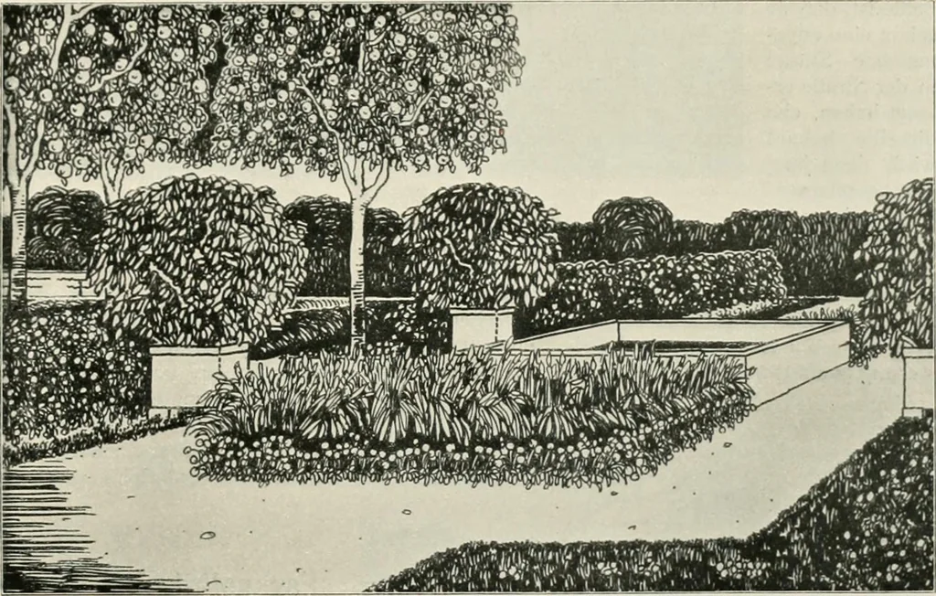 An illustration from Die Gartenkunst, 1899, leaf 46
