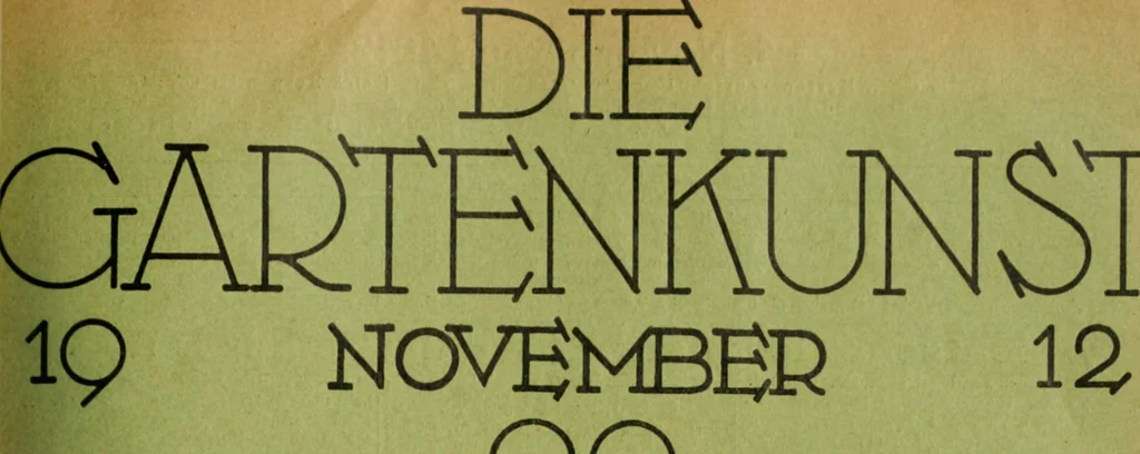 An illustration from Die Gartenkunst, 1899, leaf 502