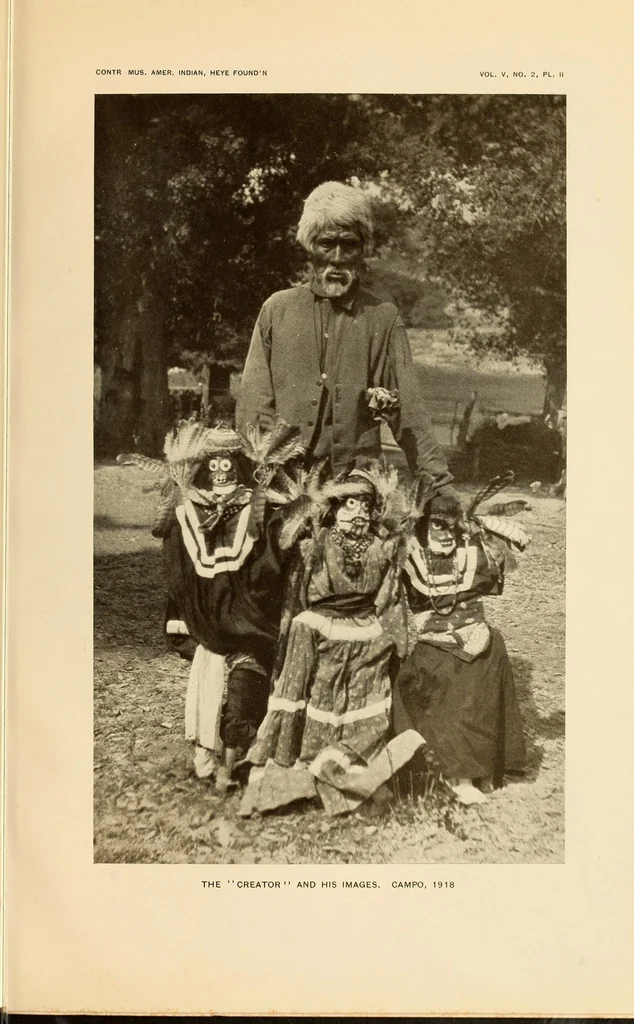 An illustration from The Diegueño ceremony of the death images, 1919, leaf 27