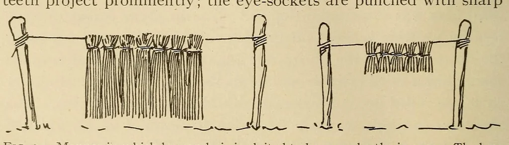 An illustration from The Diegueño ceremony of the death images, 1919, leaf 30