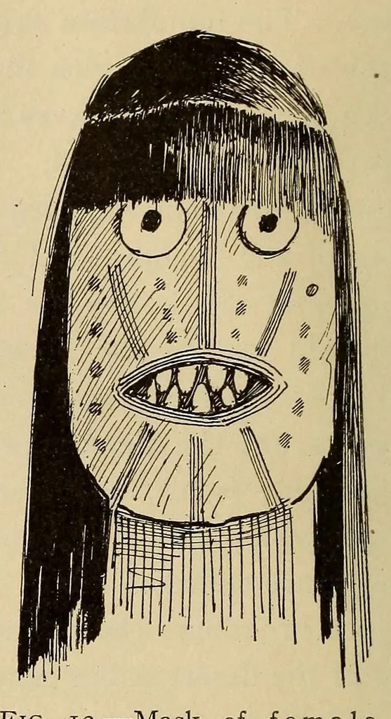 An illustration from The Diegueño ceremony of the death images, 1919, leaf 34