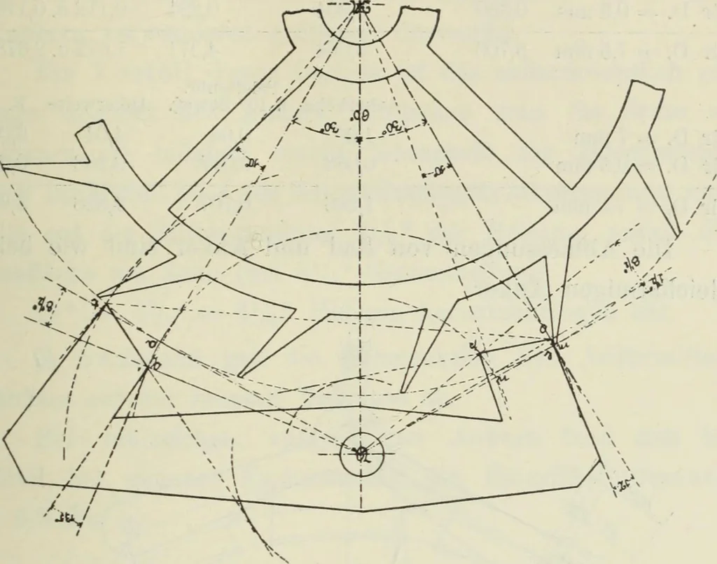 An illustration from Die Hemmungen der Uhren, ihre Entwicklung, Konstruktion, Reparatur und Behandlung vor der Reglage, nebst zugehörigen Tabellen zahlreichen Abbildungen und 6 Porträts. Allegemein verständlich für Uhrmacher, Ingenieure, Techniker u.s.w, 1905, leaf 118